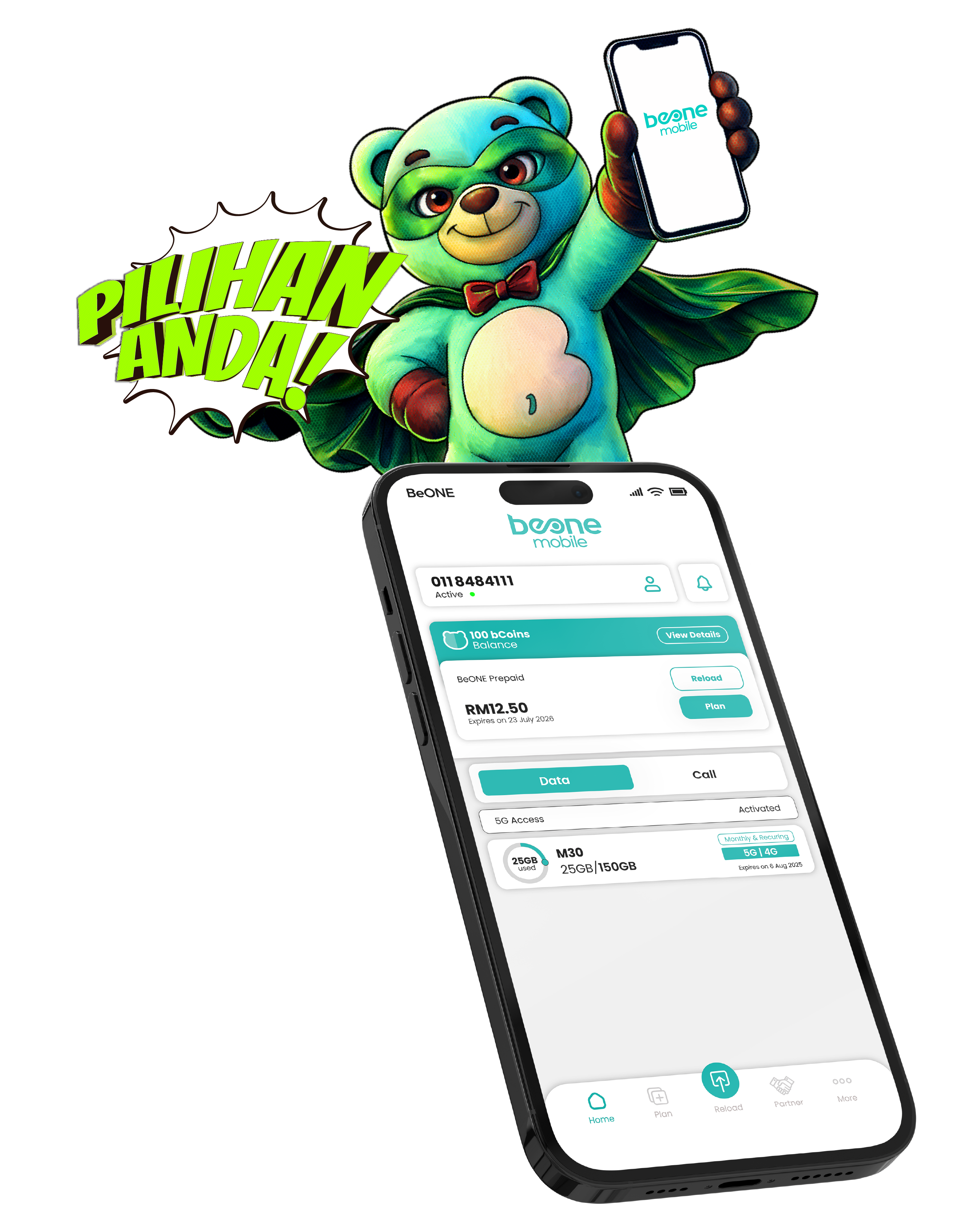 BeONE App with Mascot